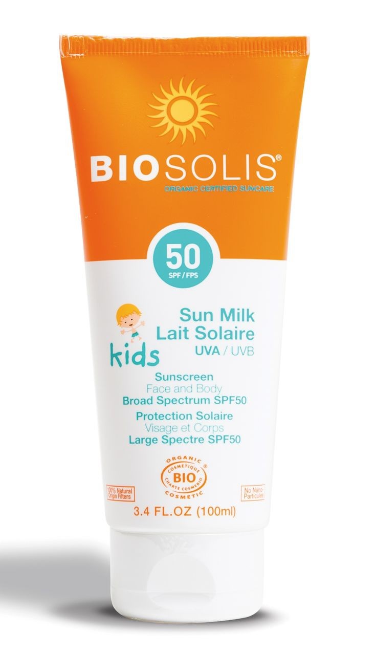 Молочко детское солнцезащитное для лица и тела BIOSOLIS SPF 50+,с дозатором 100 мл_2949