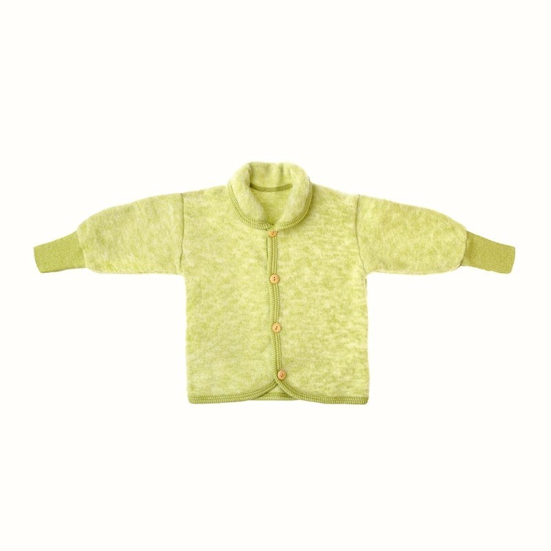 Куртка, флис шерстяной 100%, р.62/68, зелёный меланж  _ 46929.111.062