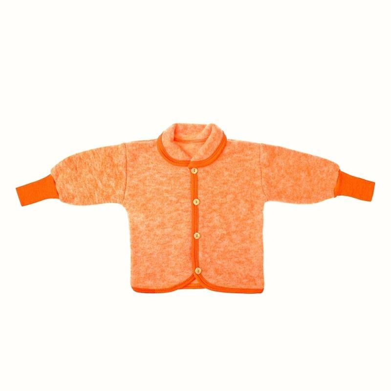 Куртка, флис шерстяной 100%, р.86/92, оранжевый меланж  _ 46929.119.086