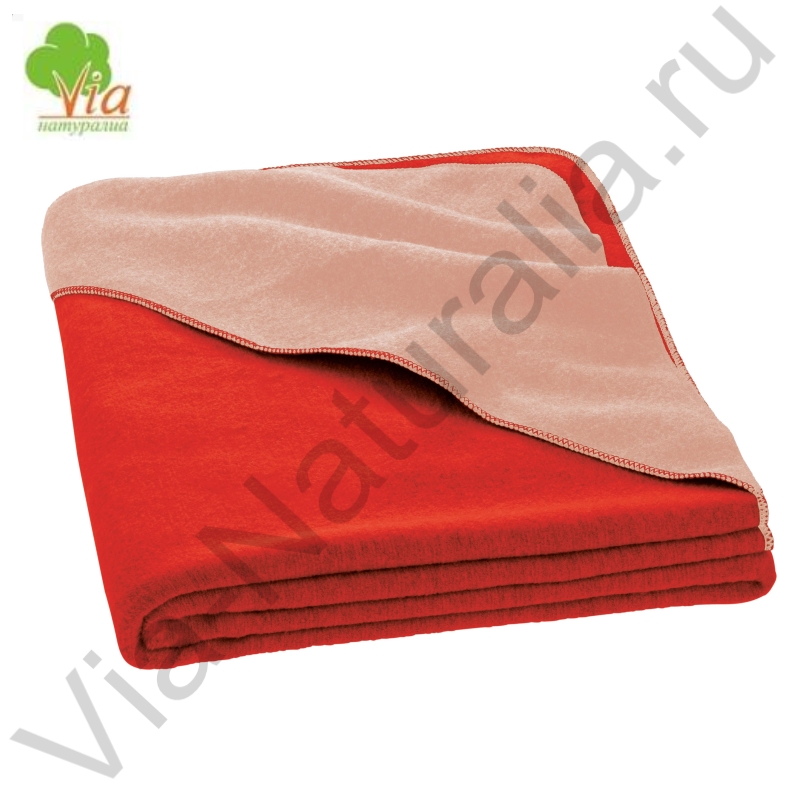 Одеяло из свалянной шерсти, 140х100, красный _ 5120300