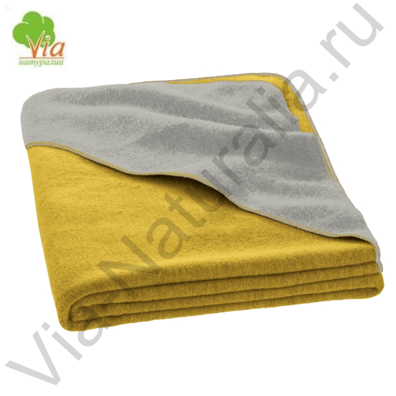 Одеяло из свалянной шерсти, 200х135, карри _ 5110700