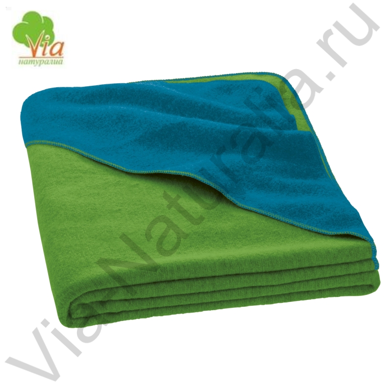 Одеяло из свалянной шерсти, 200х135, зеленый _ 5110900